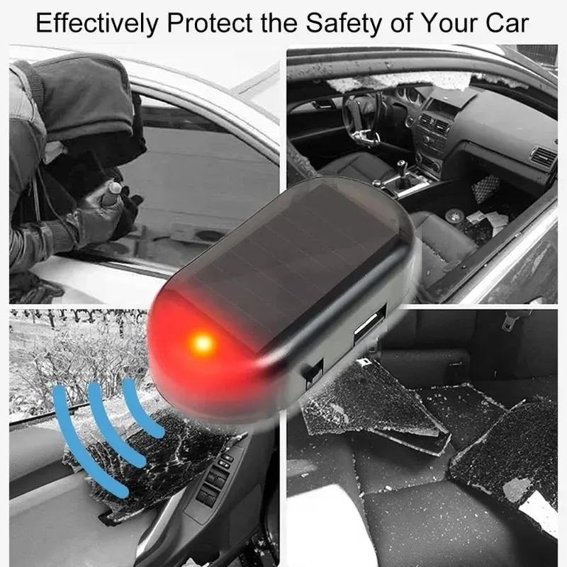 Solar Security Light - Solar Powered Car Fake Security Light