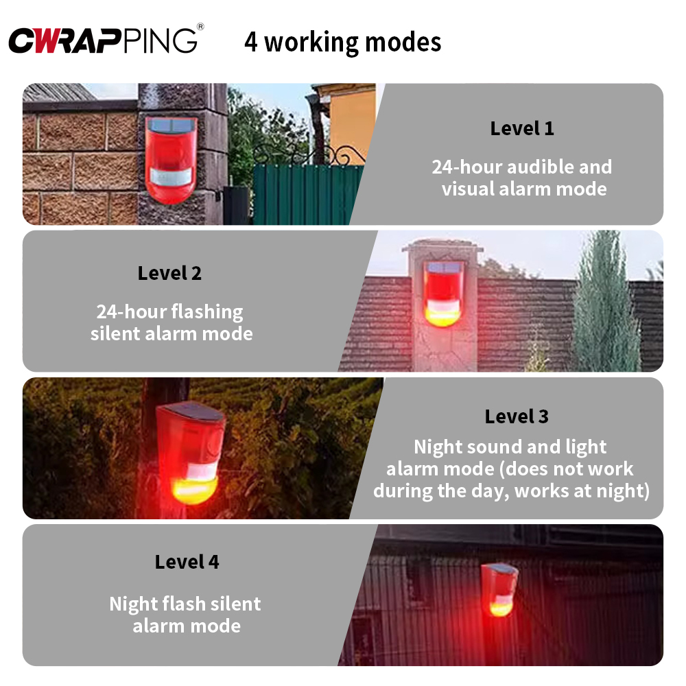 Solar Security Light - Outdoor Solar Infrared Motion Sensor Alarm