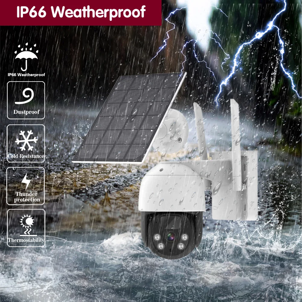 Home Security Systems With Cameras - 10CH 4MP Solar Powered Wireless CCTV
