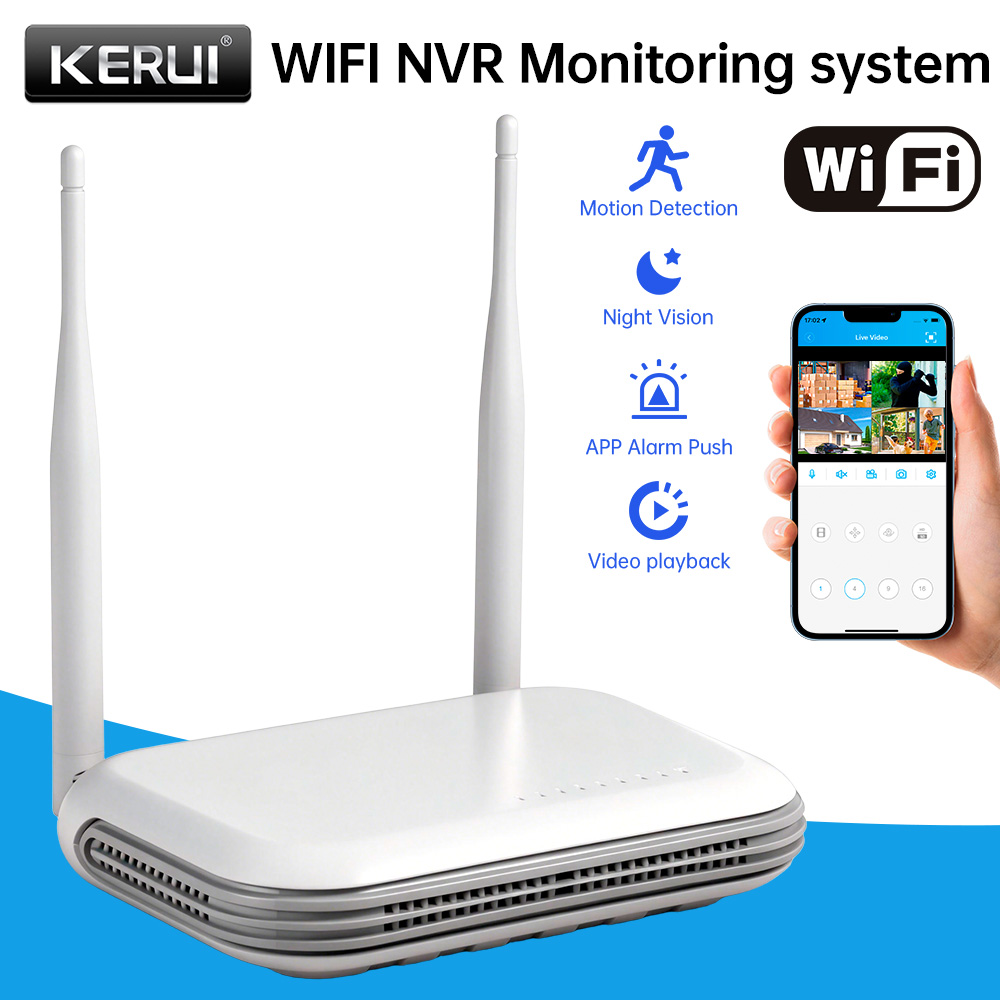 Home Security Systems With Cameras - KERUI Mini Network WIFI 8CH NVR