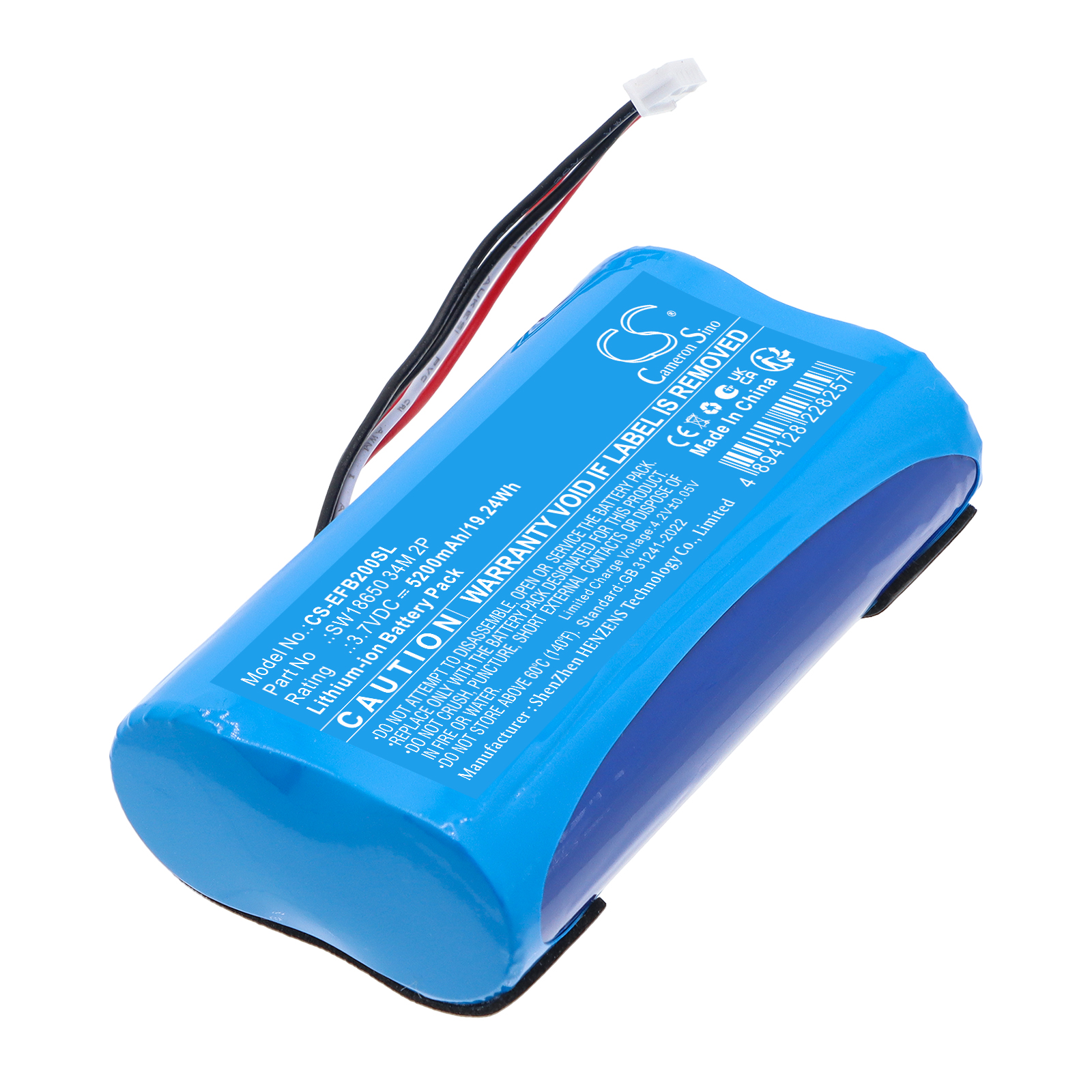 Home Security Battery Replacement - 3.7V 5200mAh Replacement Home Security Camera