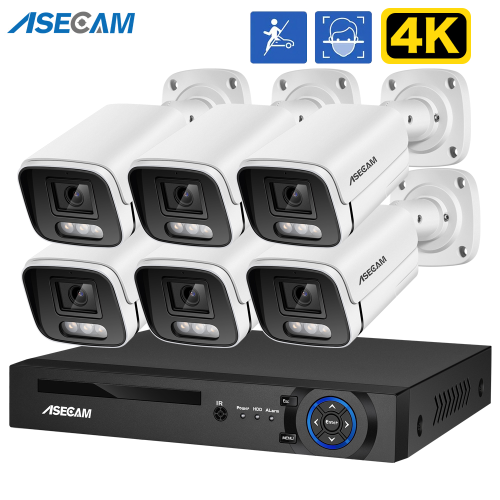 Home Security Systems With Cameras - 8MP 4K Ai Face Detection Security