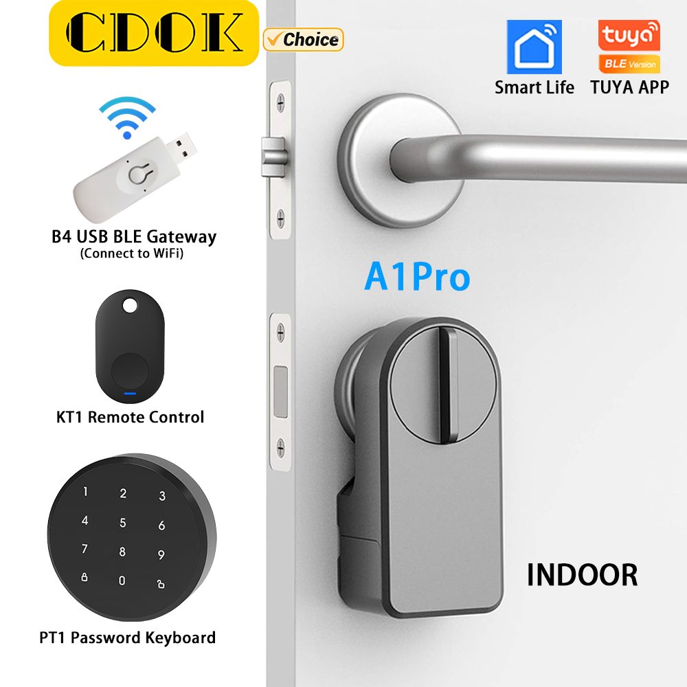 Home Security Door Lock - CDOK A1Pro Tuya Bluetooth smart lock