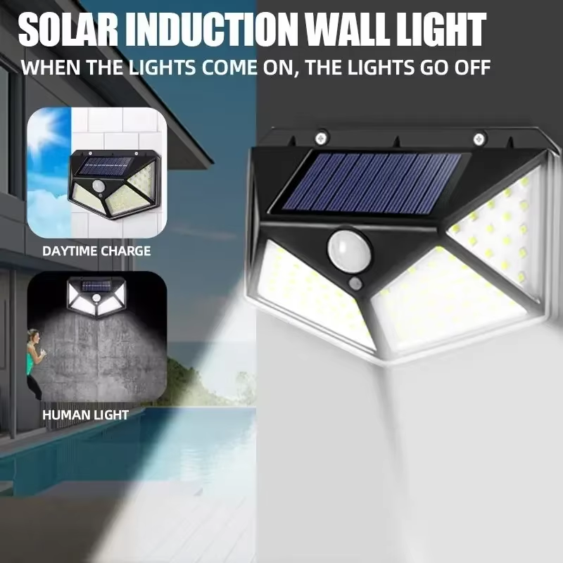 Solar Security Light - Motion Sensor 100LED Solar Wall Lamp