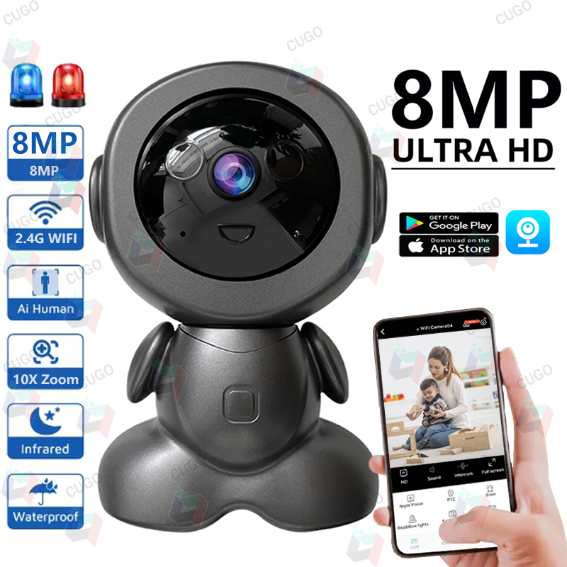 8MP Wifi Surveillance Robot Ca - Home Security Images บทวิจารณ์และราคา