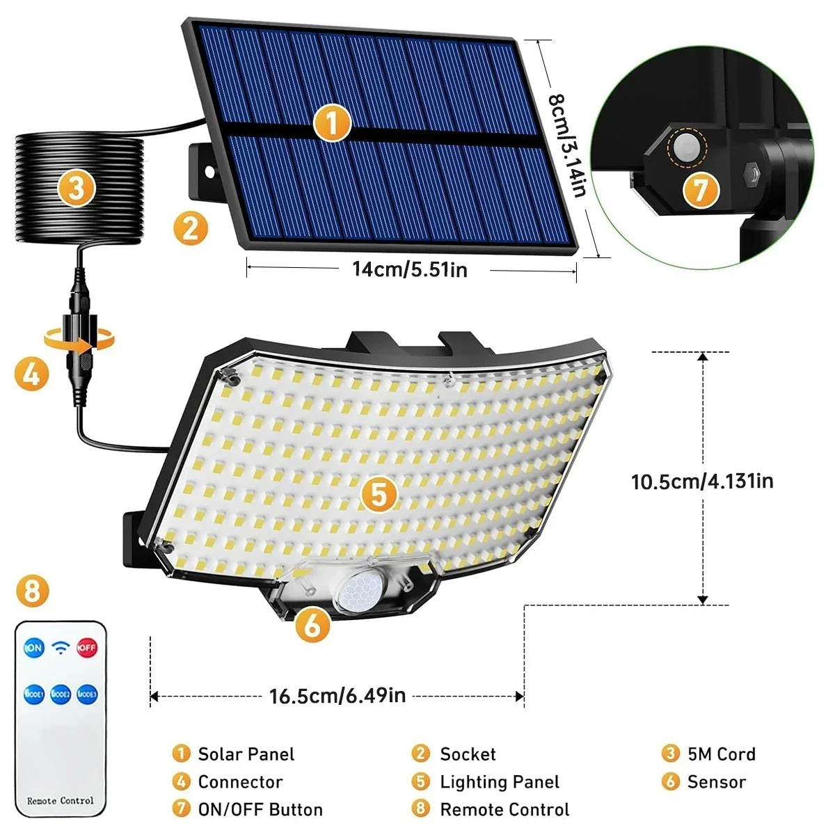 234LED Solar Outdoor Lights Mo - Solar Security Light บทวิจารณ์และราคา