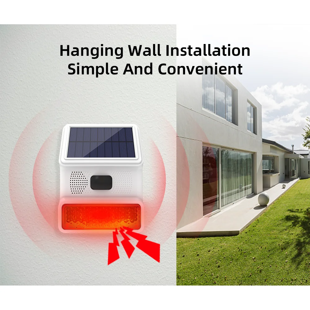 Outdoor Alarm Horn 433MHZ Wire - Solar Security Light บทวิจารณ์และราคา