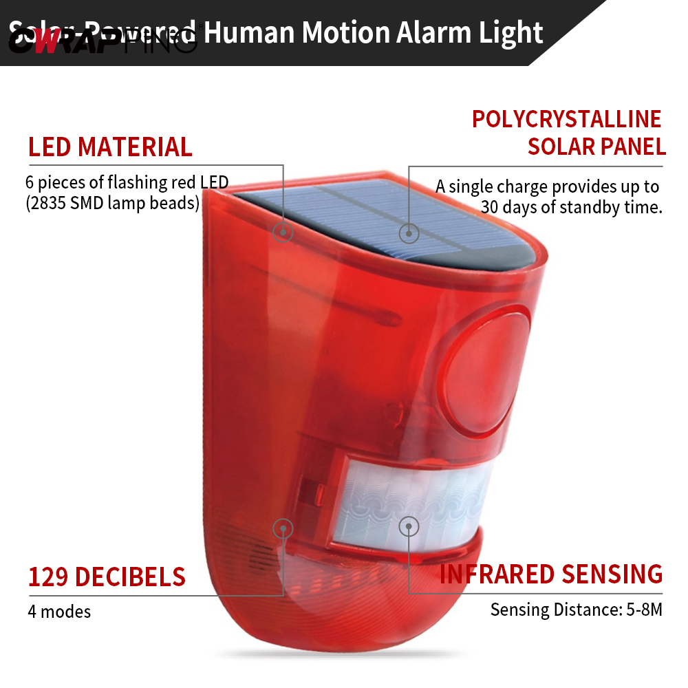 Outdoor Solar Infrared Motion  - Solar Security Light บทวิจารณ์และราคา