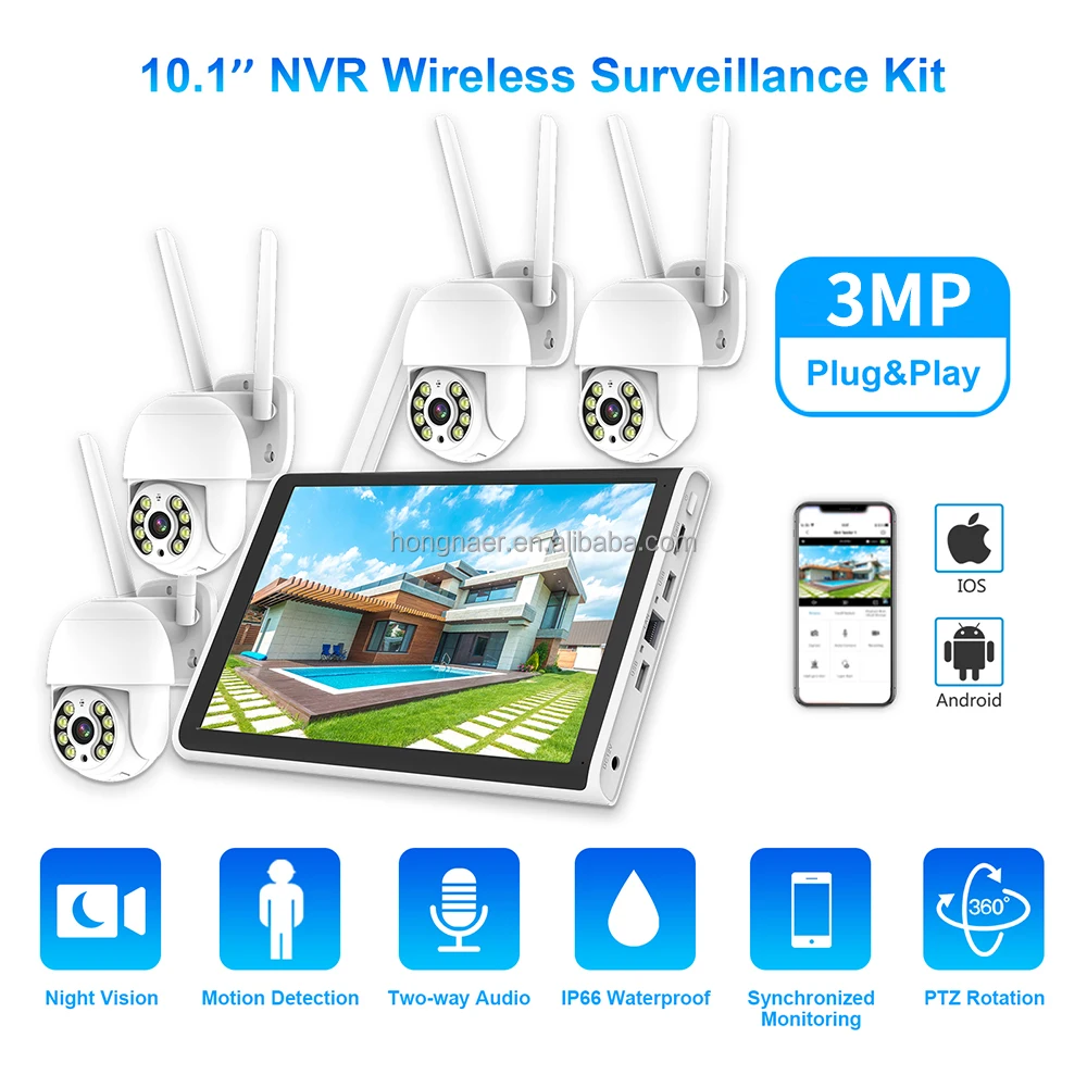 2026 Hongnaer 3MP 4 Channel Wi - Home Security Systems With Cameras บทวิจารณ์และราคา