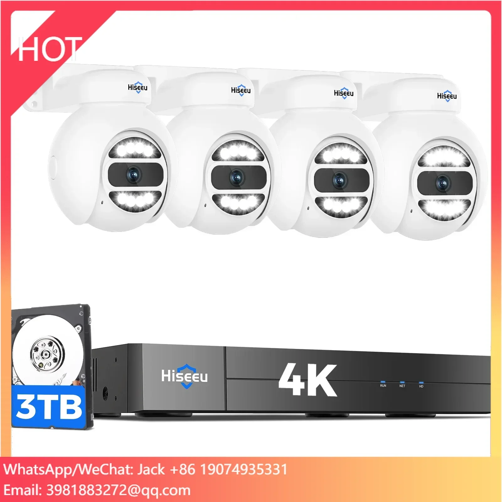 Hiseeu Automatic Tracking 5mp  - Home Security Systems With Cameras บทวิจารณ์และราคา