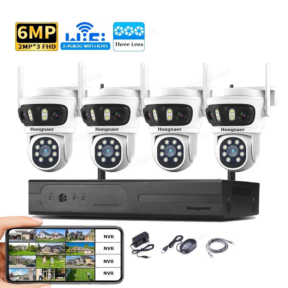 2026 Hongnaer 6MP 4CH 3 Lens 2 - Home Security Systems With Cameras บทวิจารณ์และราคา