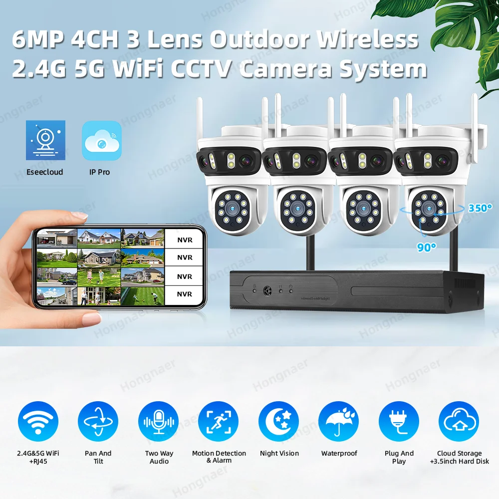 2026 Hongnaer 6MP 4CH 3 Lens 2 - Home Security Systems With Cameras บทวิจารณ์และราคา