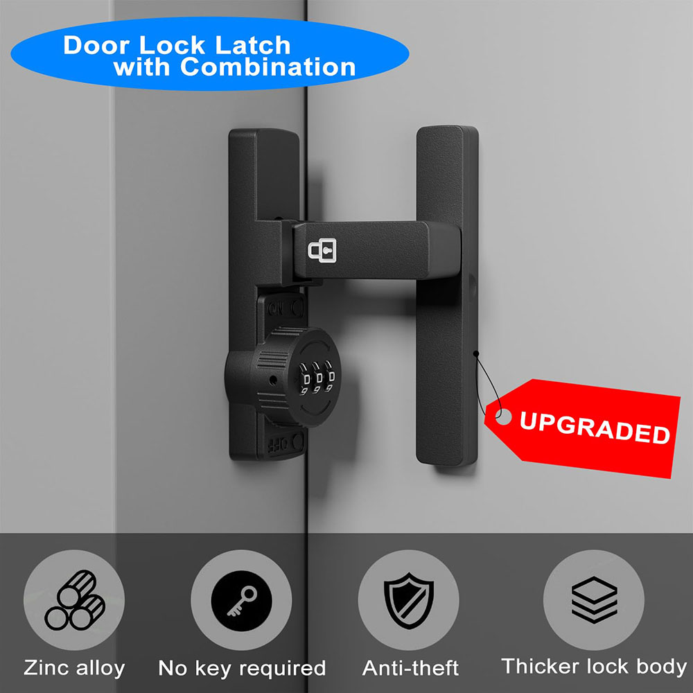 Security Barn Door Lock 3-Digi - Home Security Door Lock บทวิจารณ์และราคา