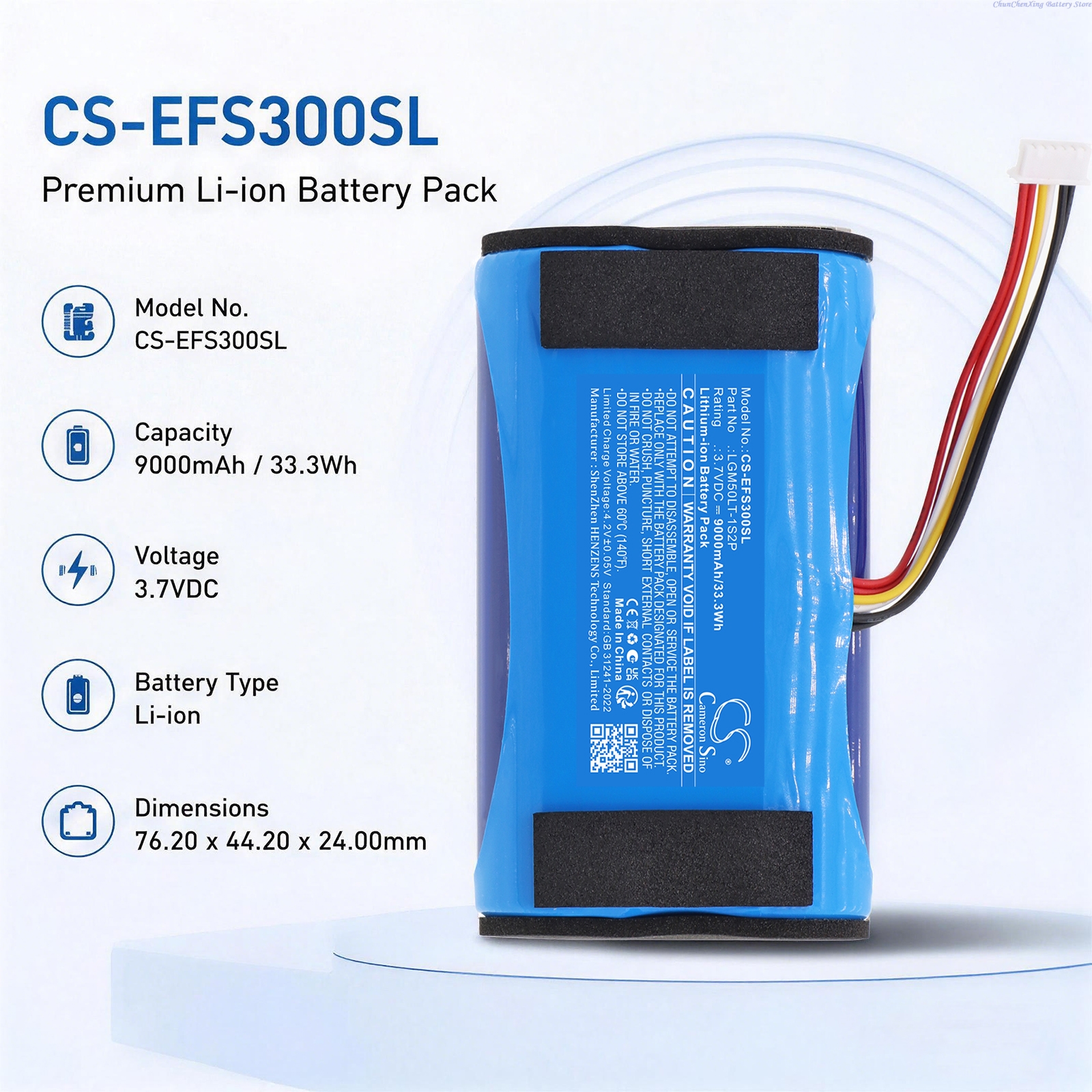 3.7V 9000mAh/10000mAh Replacem - Home Security Battery Replacement บทวิจารณ์และราคา