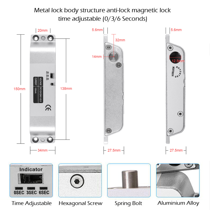 DC12V Fail Safe NC Electric Dr - Safe Box Digital บทวิจารณ์และราคา
