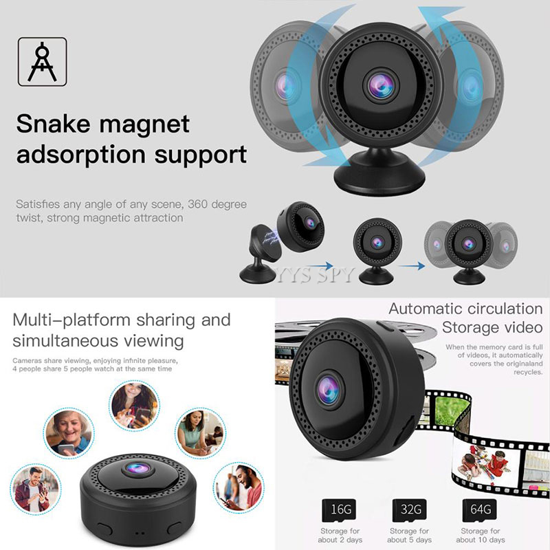 HD Wifi Mini Video Camera Digi - Home Security Images บทวิจารณ์และราคา