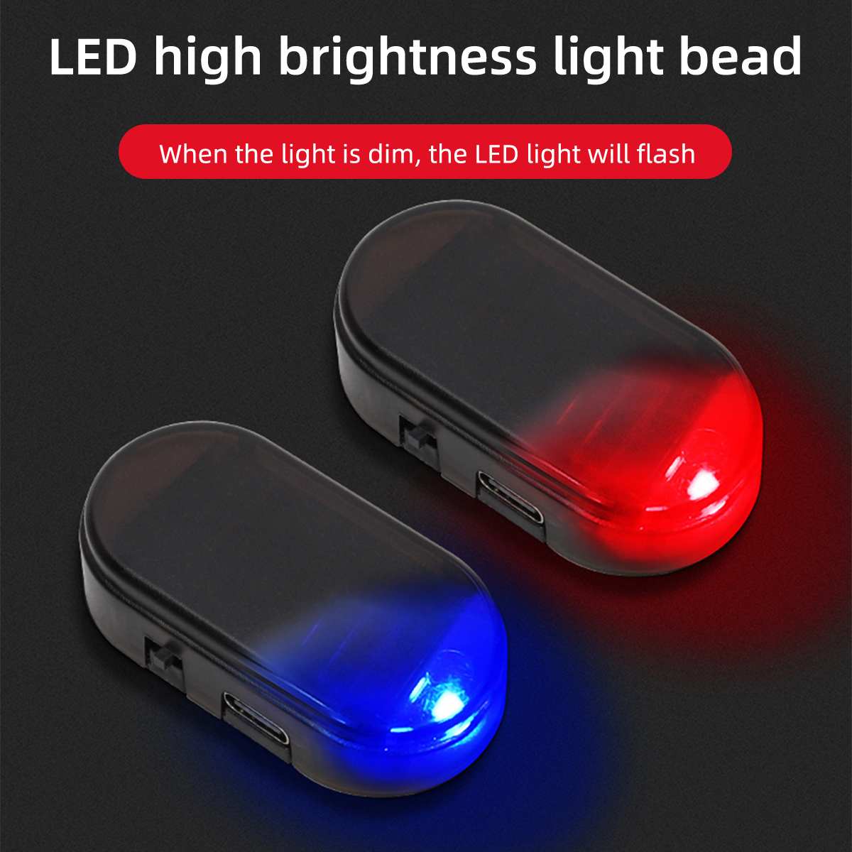 Car Mini LED Solar Warning Lig - Solar Security Light บทวิจารณ์และราคา
