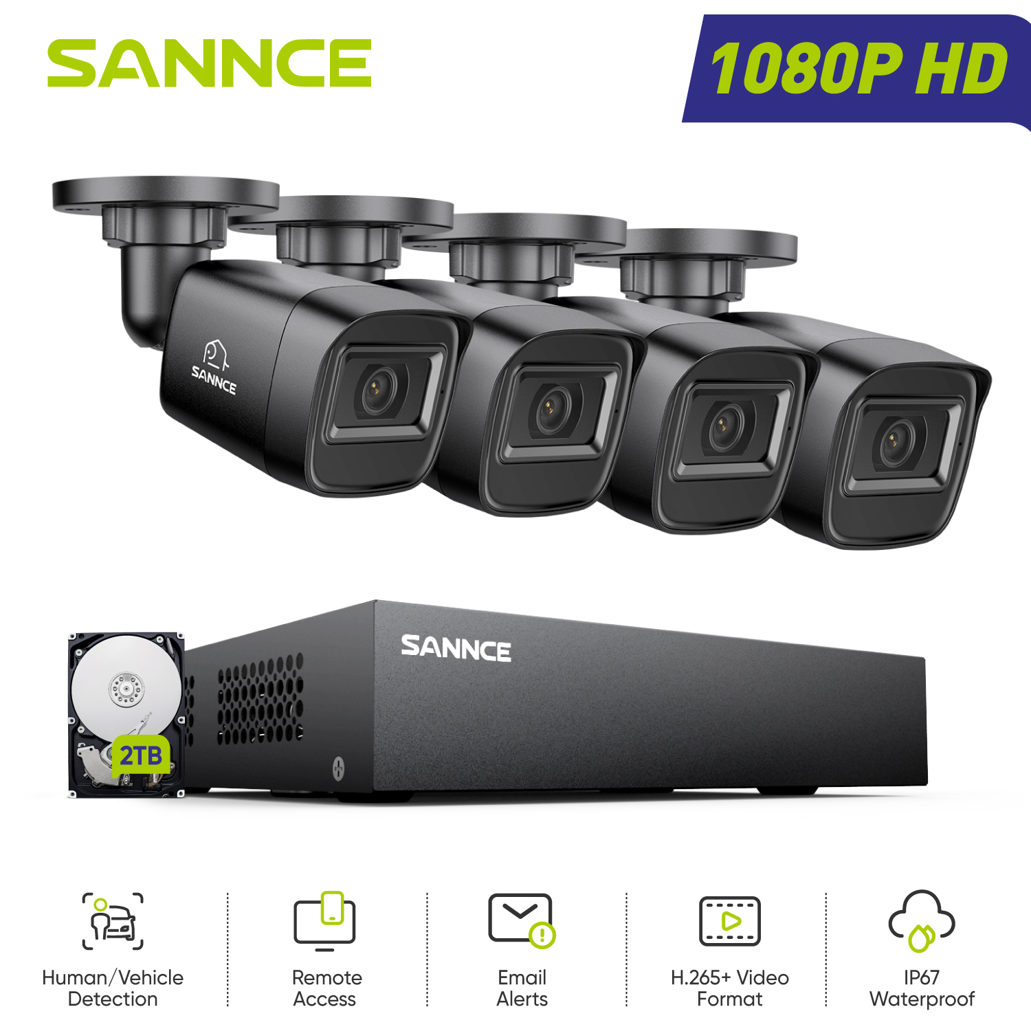 SANNCE 1080P Security Camera S - Home Security Systems With Cameras บทวิจารณ์และราคา