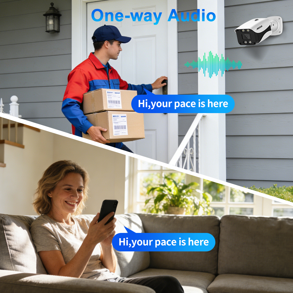 8MP Security Camera System 4K  - Home Security Systems With Cameras บทวิจารณ์และราคา