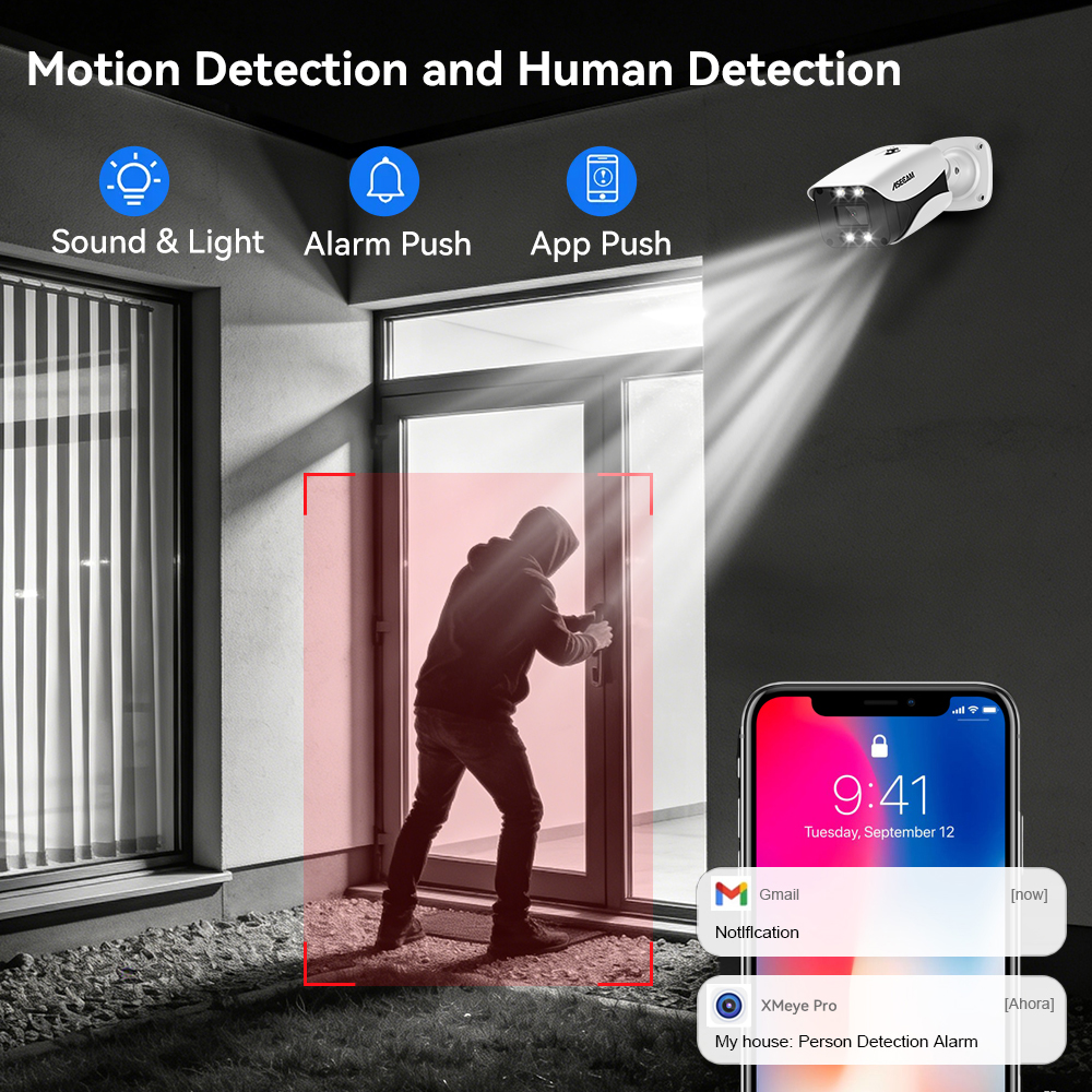 8MP Security Camera System 4K  - Home Security Systems With Cameras บทวิจารณ์และราคา
