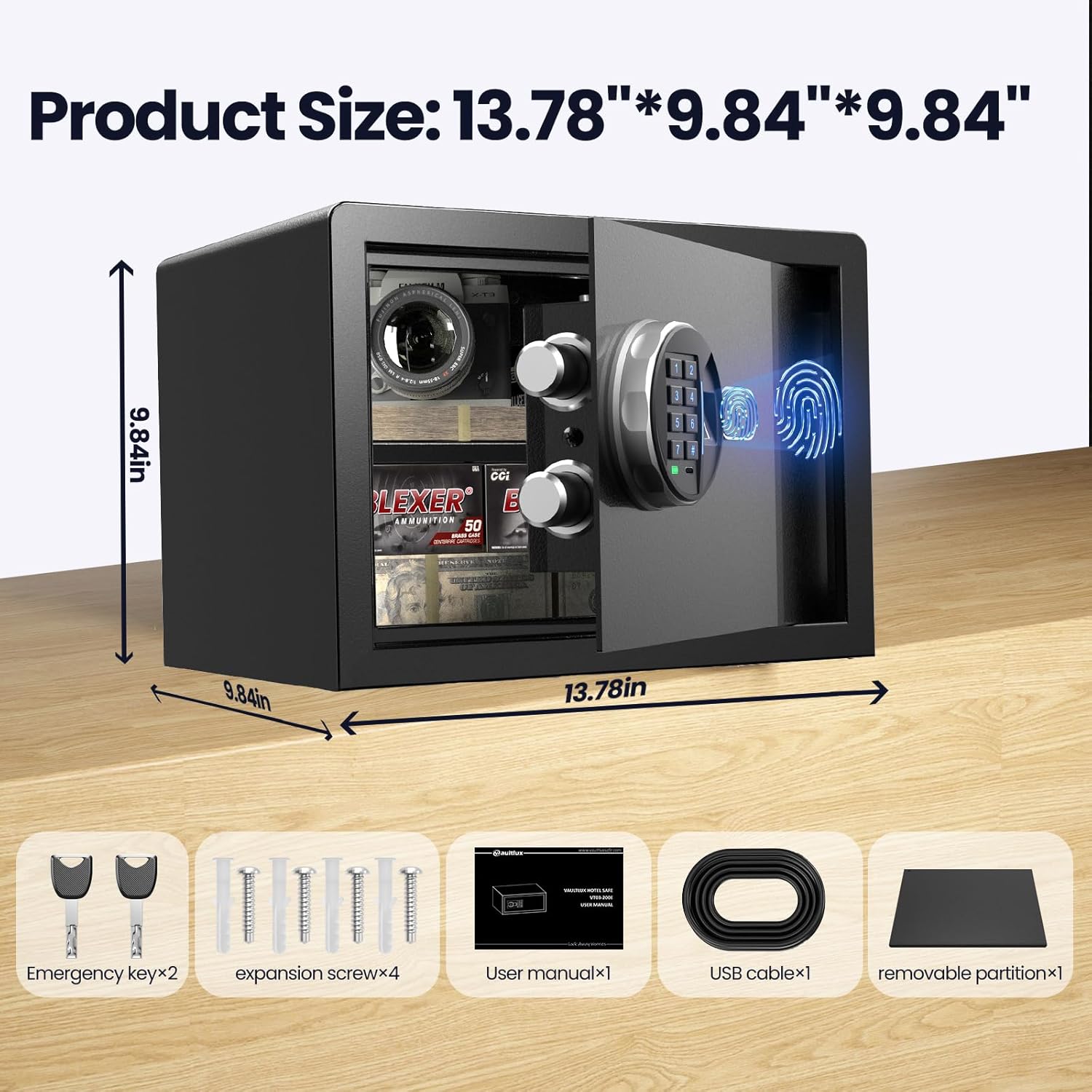 20LB Smart Biometric Safe with - Home Security Images บทวิจารณ์และราคา