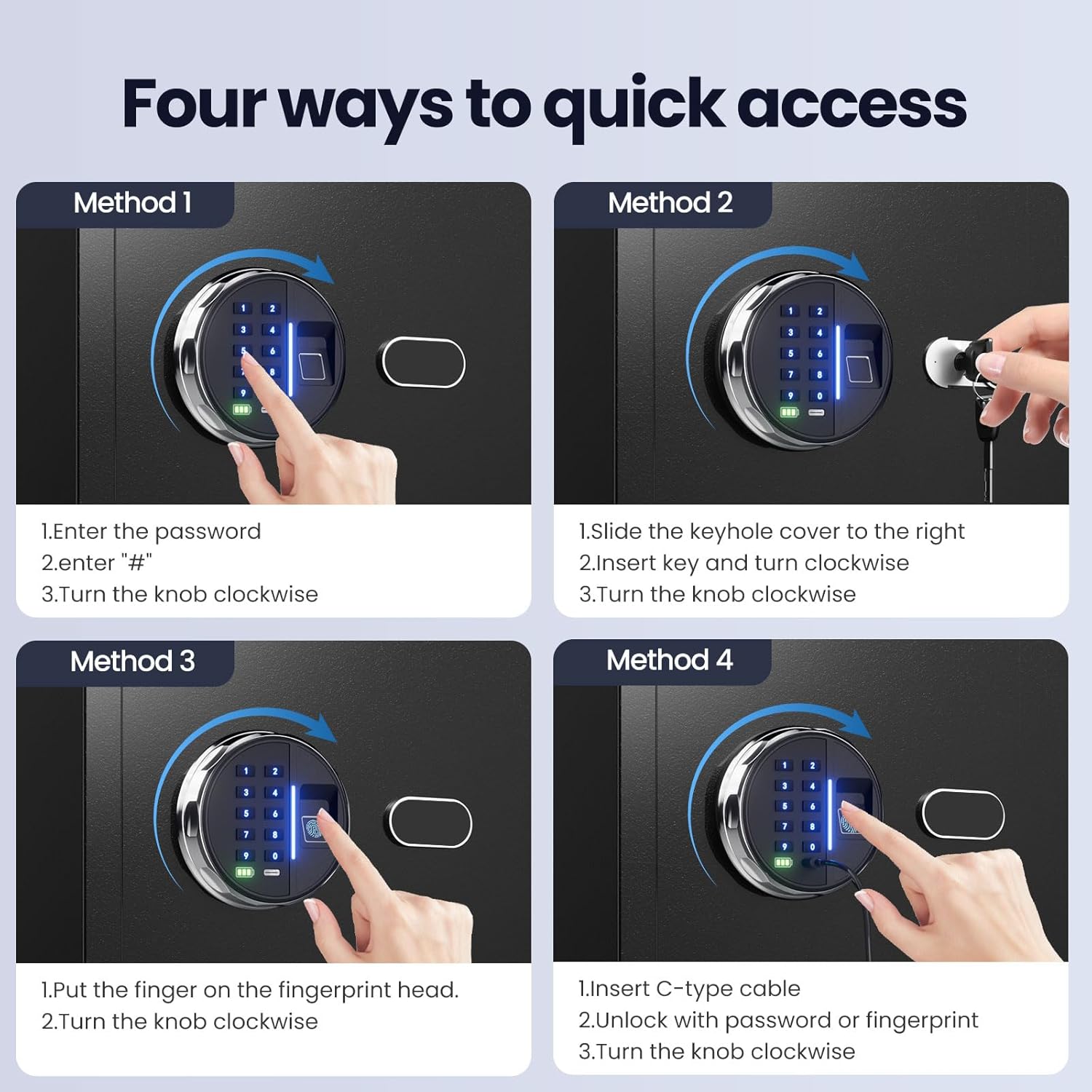 20LB Smart Biometric Safe with - Home Security Images บทวิจารณ์และราคา