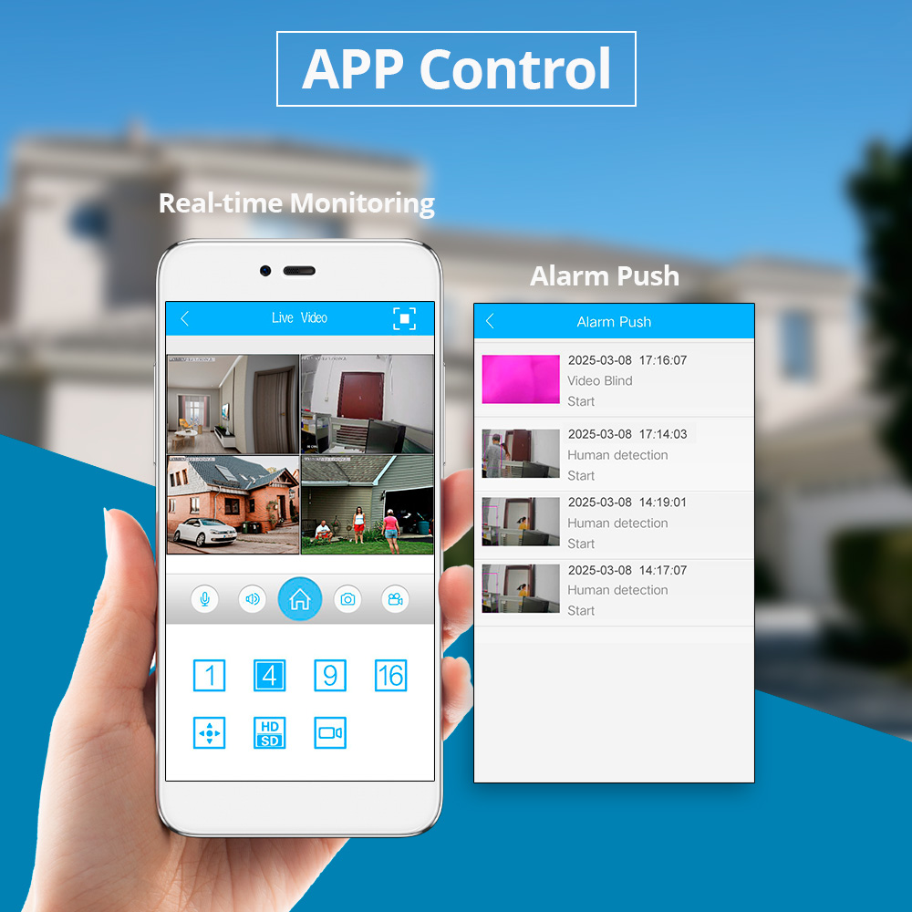 KERUI Mini Network WIFI 8CH NV - Home Security Systems With Cameras บทวิจารณ์และราคา