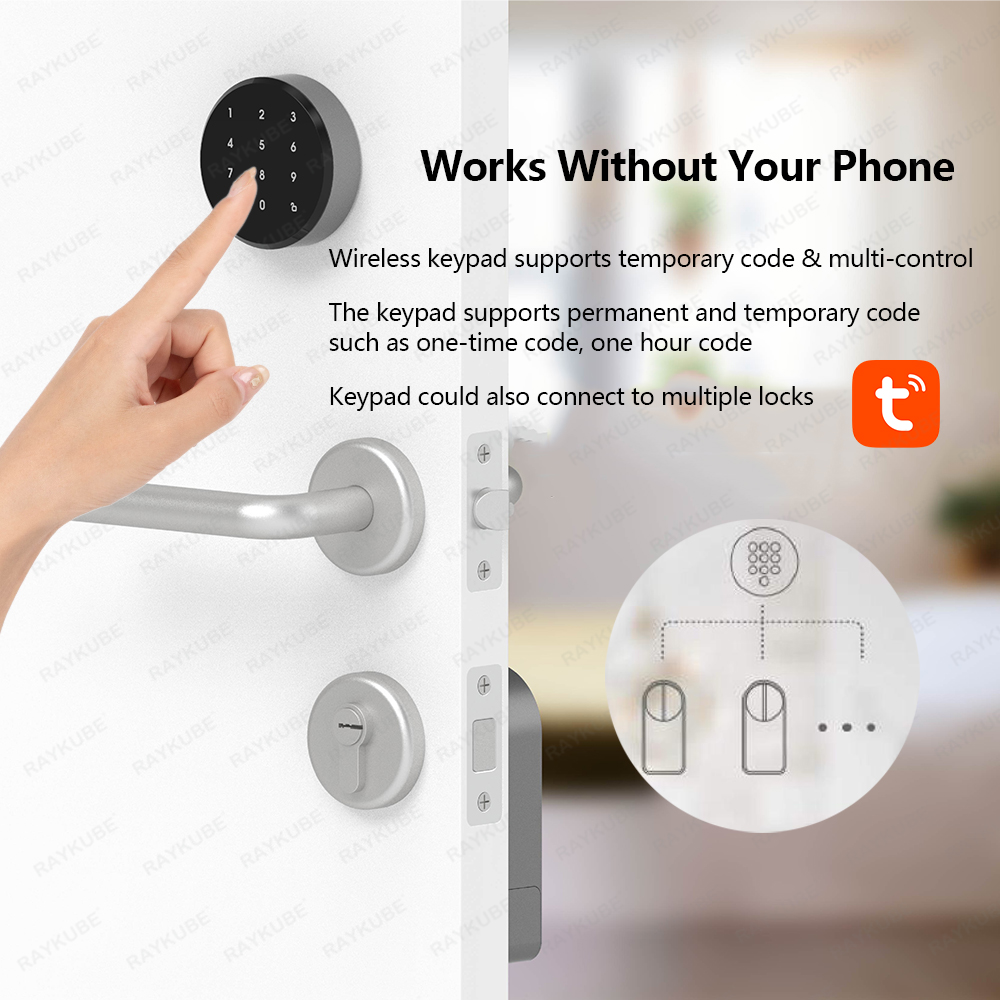 RAYKUBE A1 Pro Tuya BEL Smart  - Home Security Door Lock บทวิจารณ์และราคา