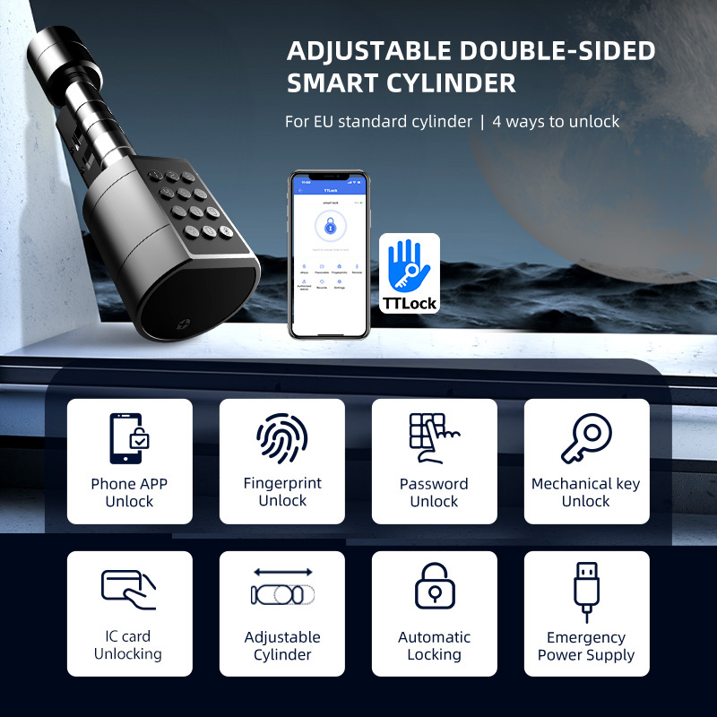 Smart Euro Cylindrical Door Lo - Home Security Door Lock บทวิจารณ์และราคา
