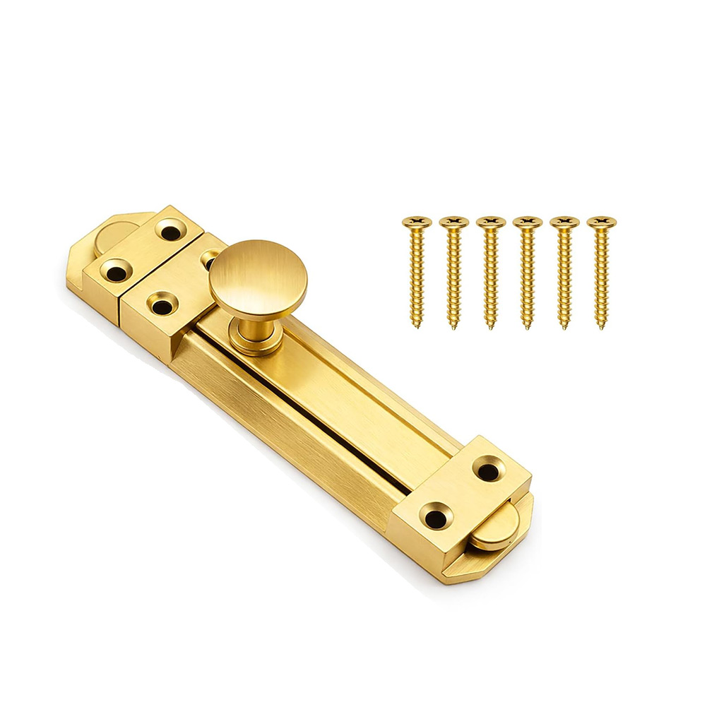 5 Inch Solid Brass Sliding Doo - Home Security Door Lock บทวิจารณ์และราคา