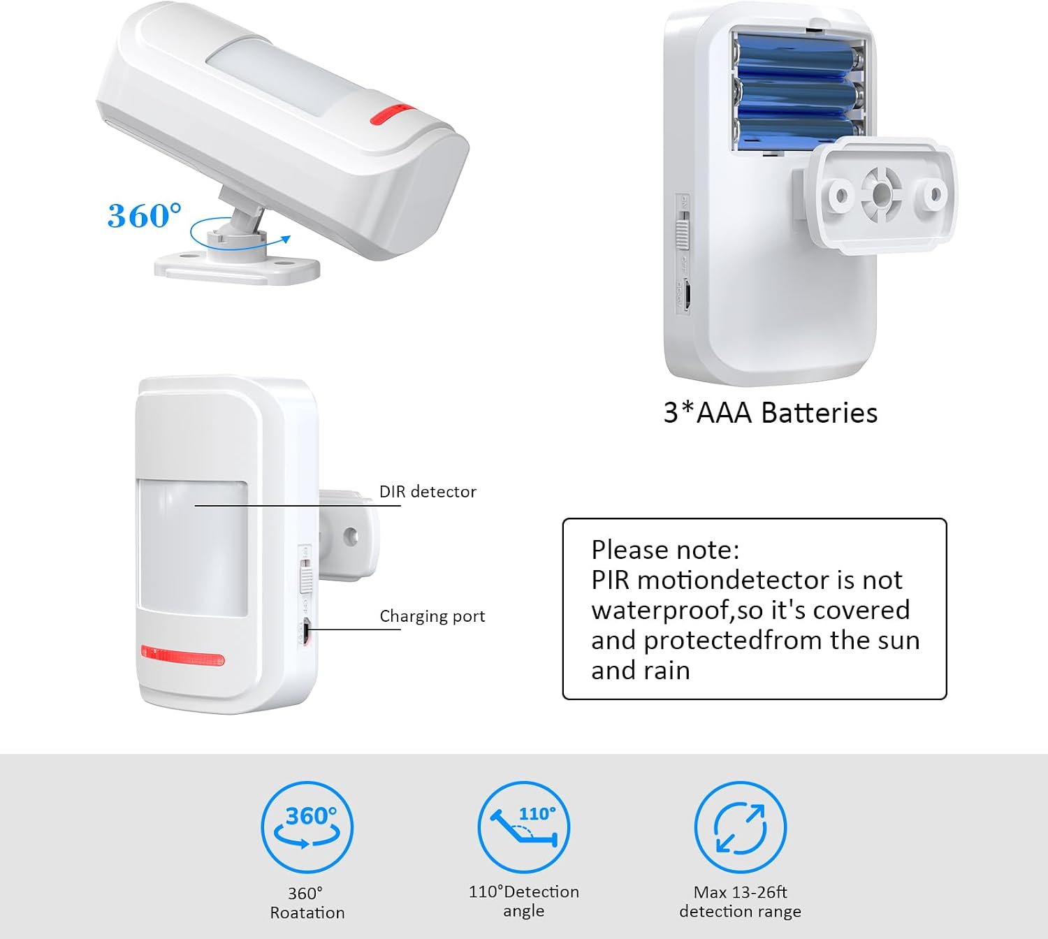 Motion Sensor Door Chime, Wire - Home Security Images บทวิจารณ์และราคา