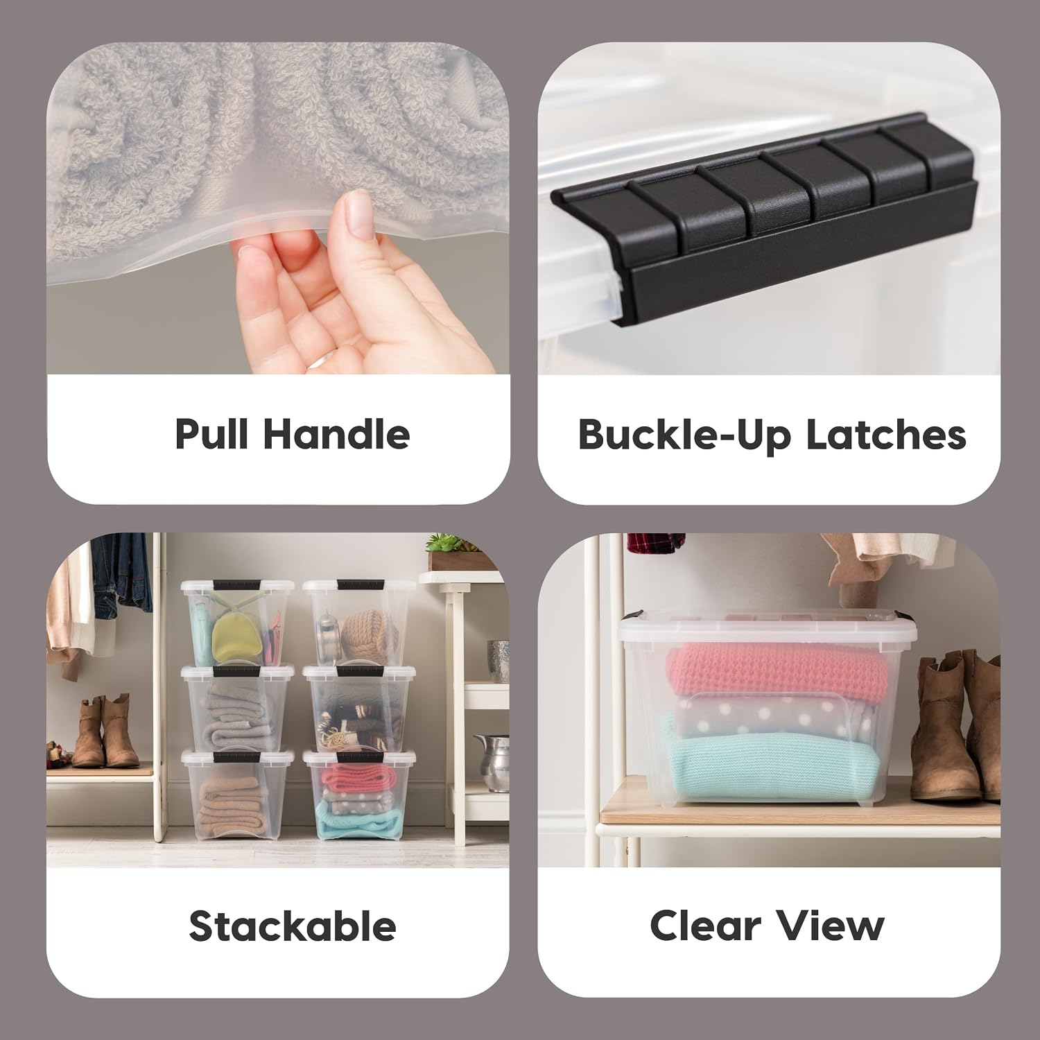 19 QT Clear Plastic Storage Bo - Home Security Images บทวิจารณ์และราคา