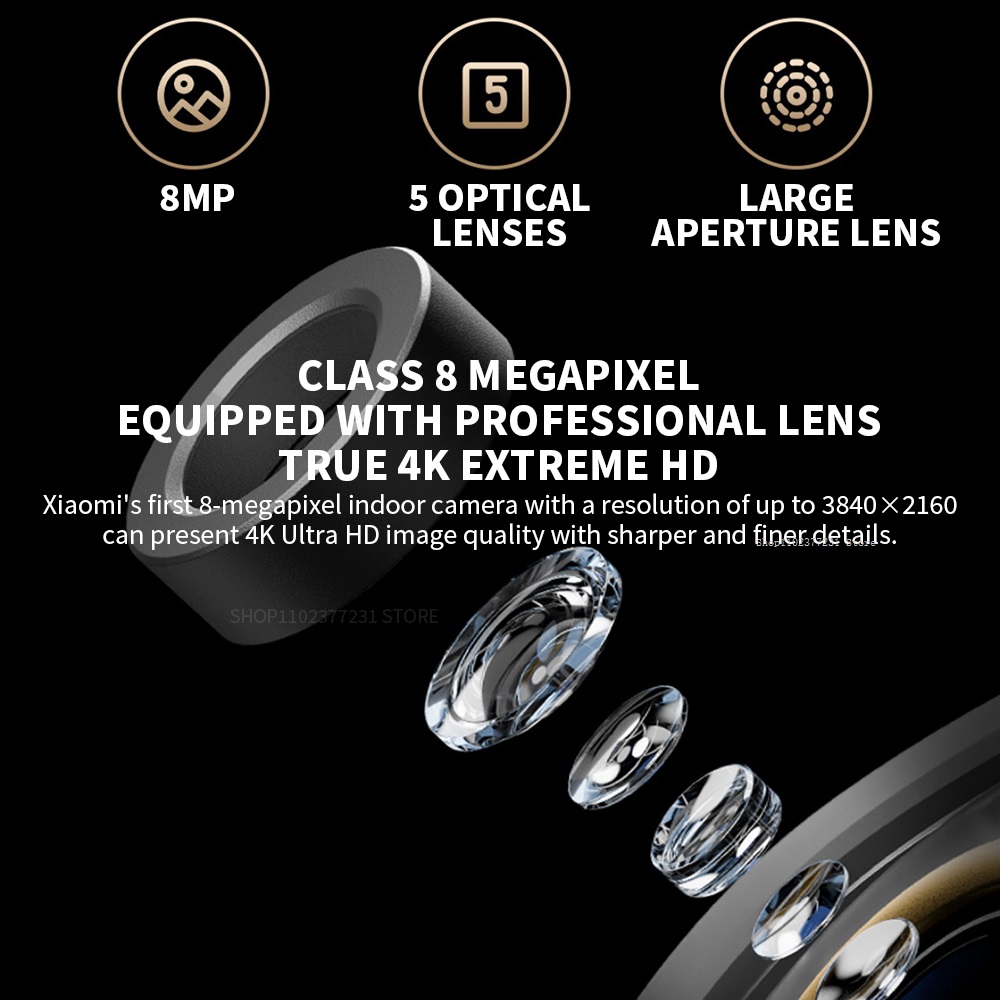 Xiaomi Smart Camera C700 4K 8  - Home Security Camera 360 Xiaomi บทวิจารณ์และราคา