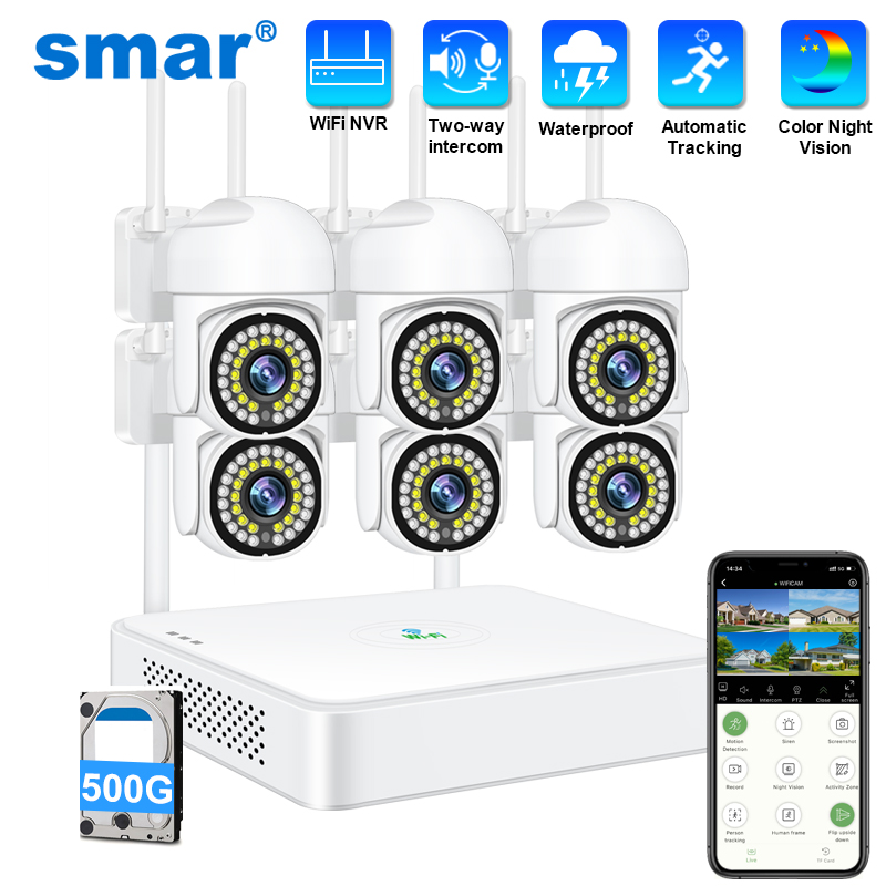 Smar 3MP Wireless CCTV Securit - Home Security Systems With Cameras บทวิจารณ์และราคา