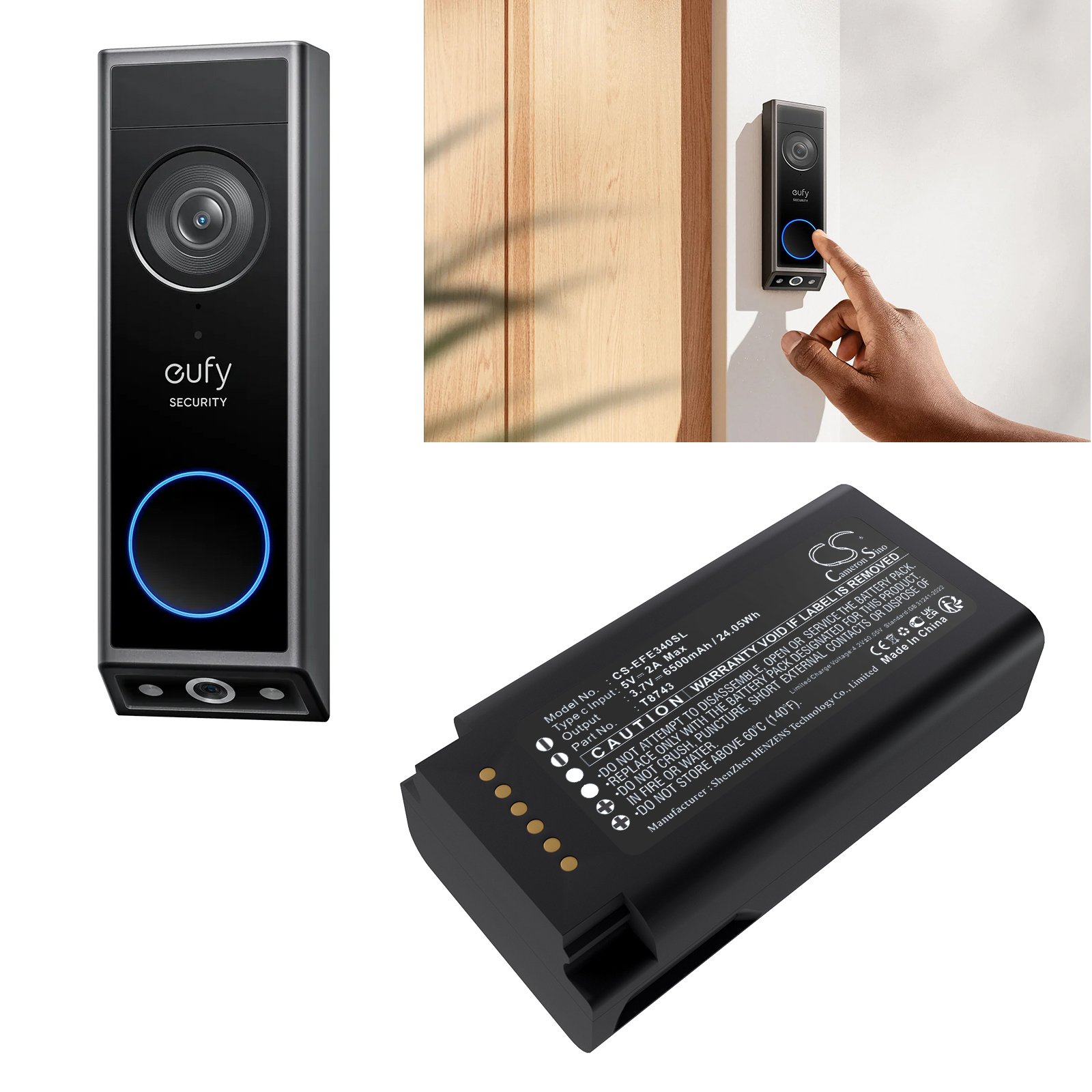 Replacement 3.7V 6500mAh Home  - Home Security Battery Replacement บทวิจารณ์และราคา