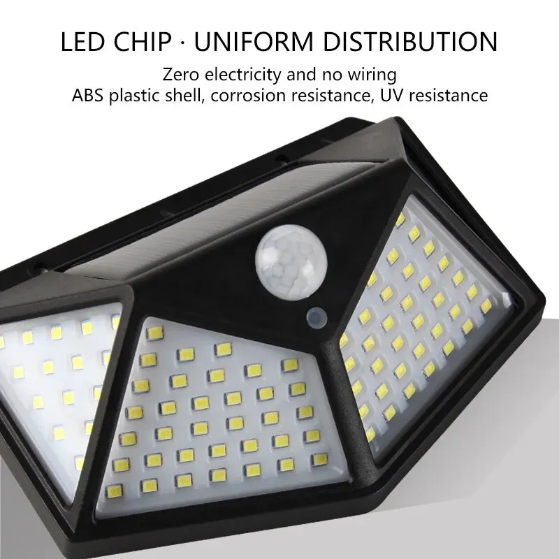 Motion Sensor 100LED Solar Wal - Solar Security Light บทวิจารณ์และราคา